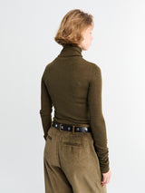 The Frankie Shop - Utica Thin Turtleneck Sweater in Olive