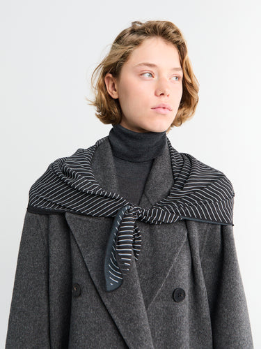 The Frankie Shop - Marais Striped Scarf in Black and White