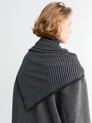 The Frankie Shop - Marais Striped Scarf in Black and White