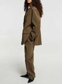 The Frankie Shop - Bea Blazer in Chocolate