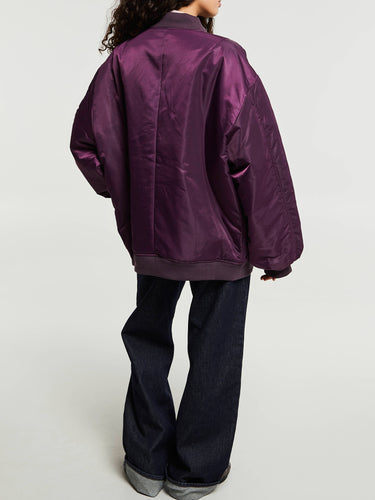 The Frankie Shop - Astra Bomber Jacket in Royal Purple