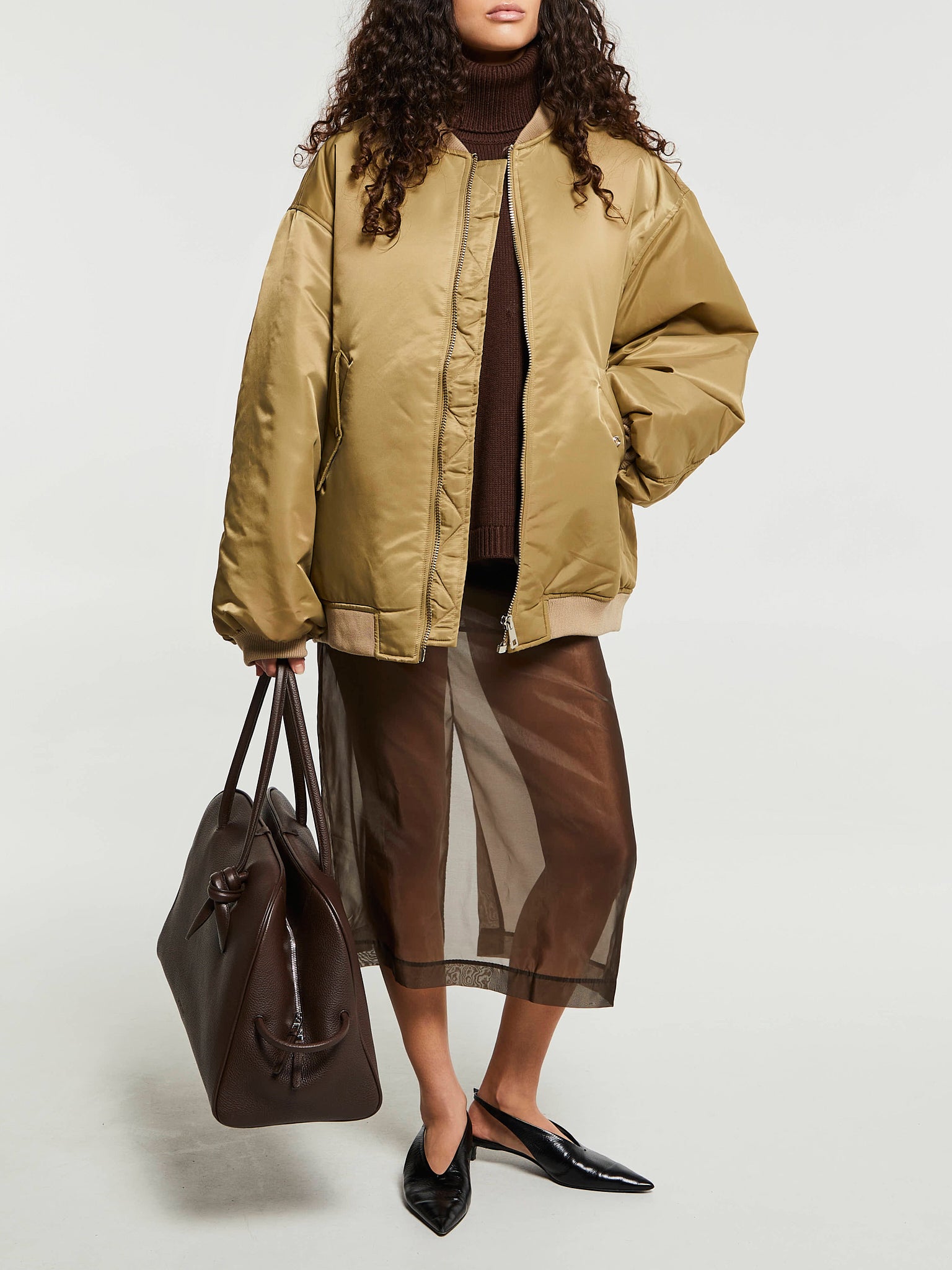 The Frankie Shop - Astra Bomber Jacket in Olive