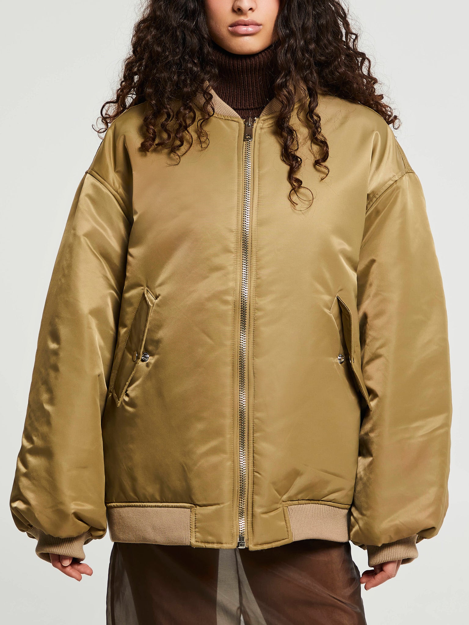 The Frankie Shop - Astra Bomber Jacket in Olive