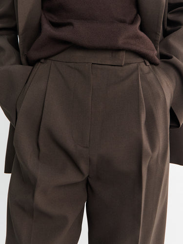 The Frankie Shop - Bea Suit Pants in Dark Expresso