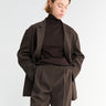 The Frankie Shop - Bea Blazer in Dark Expresso