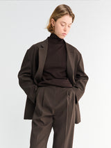 The Frankie Shop - Bea Blazer in Dark Expresso