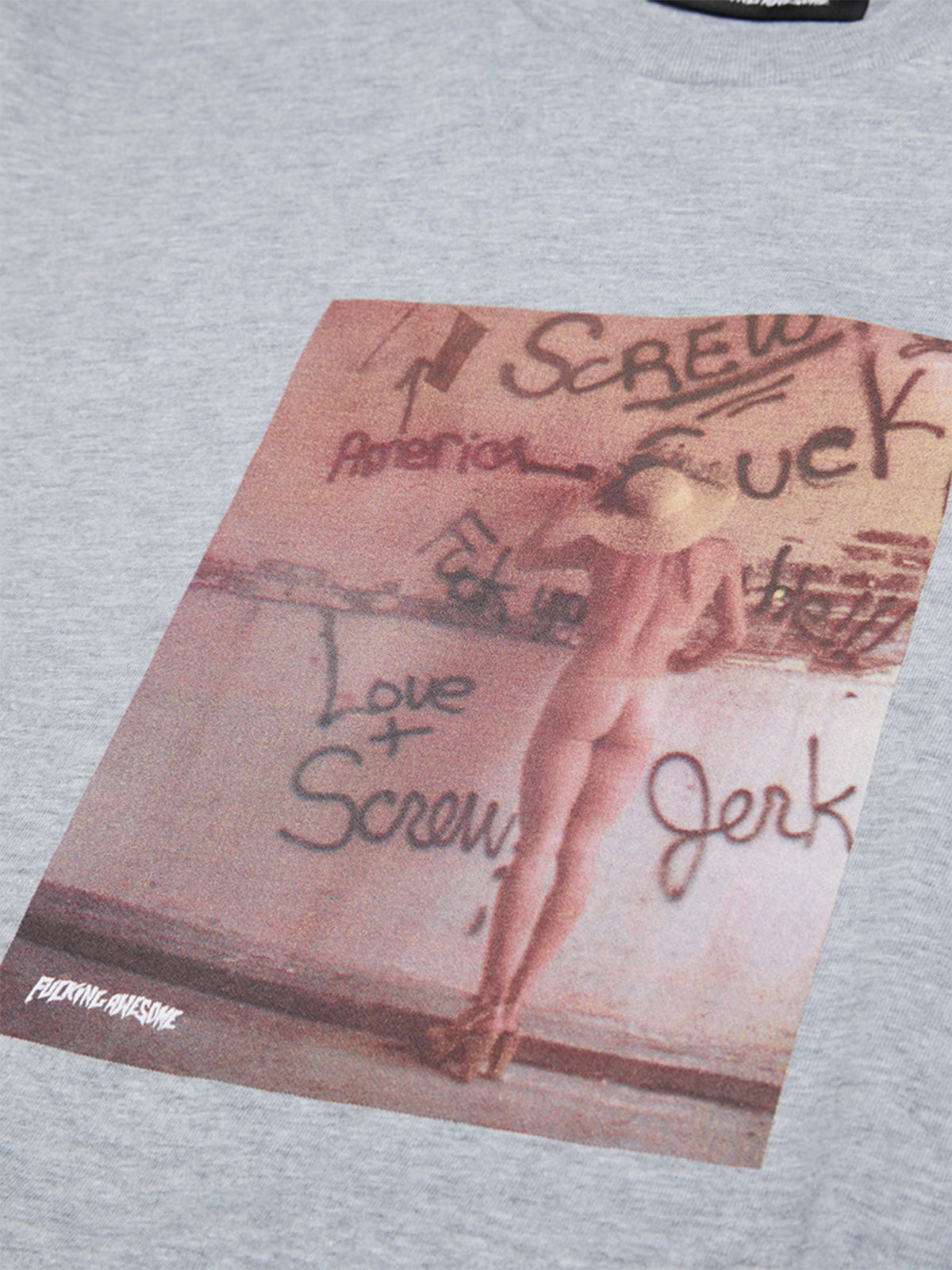 Love and Screw T-Shirt in Grey