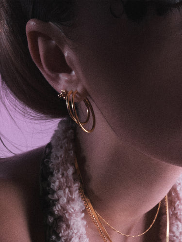Maria Black - Senorita 25 Hoop Earrings with Gold Plating