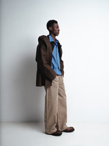 Meta Campania Collective - Egon Wide-Leg Washed Midweight Cotton Trousers in Beige