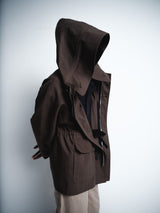 Meta Campania Collective - Rainer Unlined Cotton Parka in Dark Khaki Brown