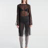 Gimaguas - Lorelai Sheer Mini Dress in Black