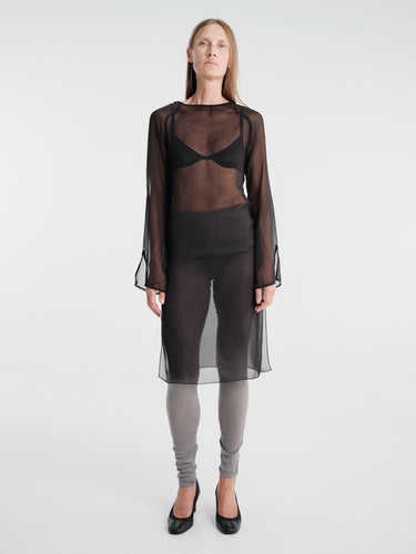 Gimaguas - Lorelai Sheer Mini Dress in Black