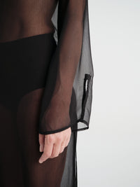Gimaguas - Lorelai Sheer Mini Dress in Black