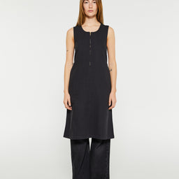 Gramicci - Canvas Mid-Length Dress in Dusty Black