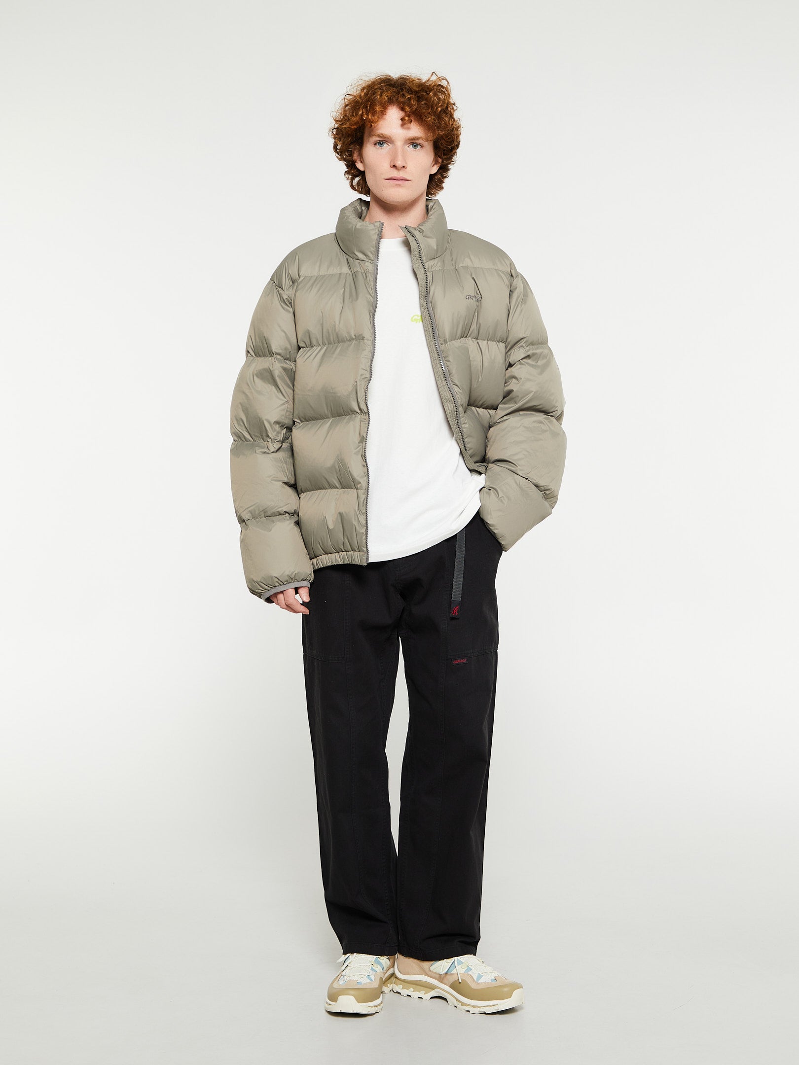 Down Puffer Jacket in Seal Grey