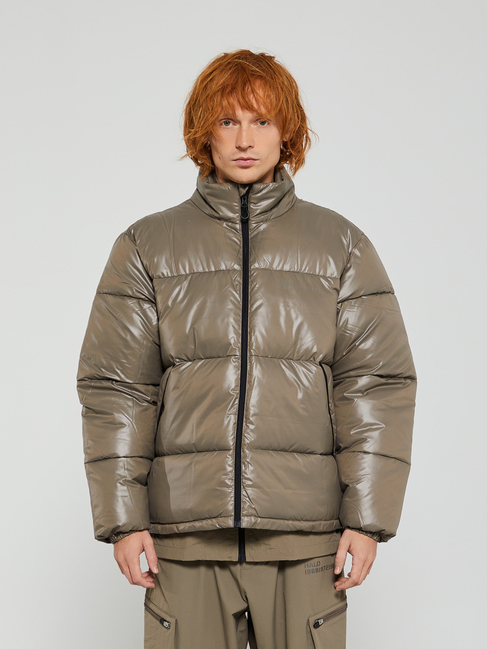 HALO - Boxy Thermolite Puffer Jacket in Morel