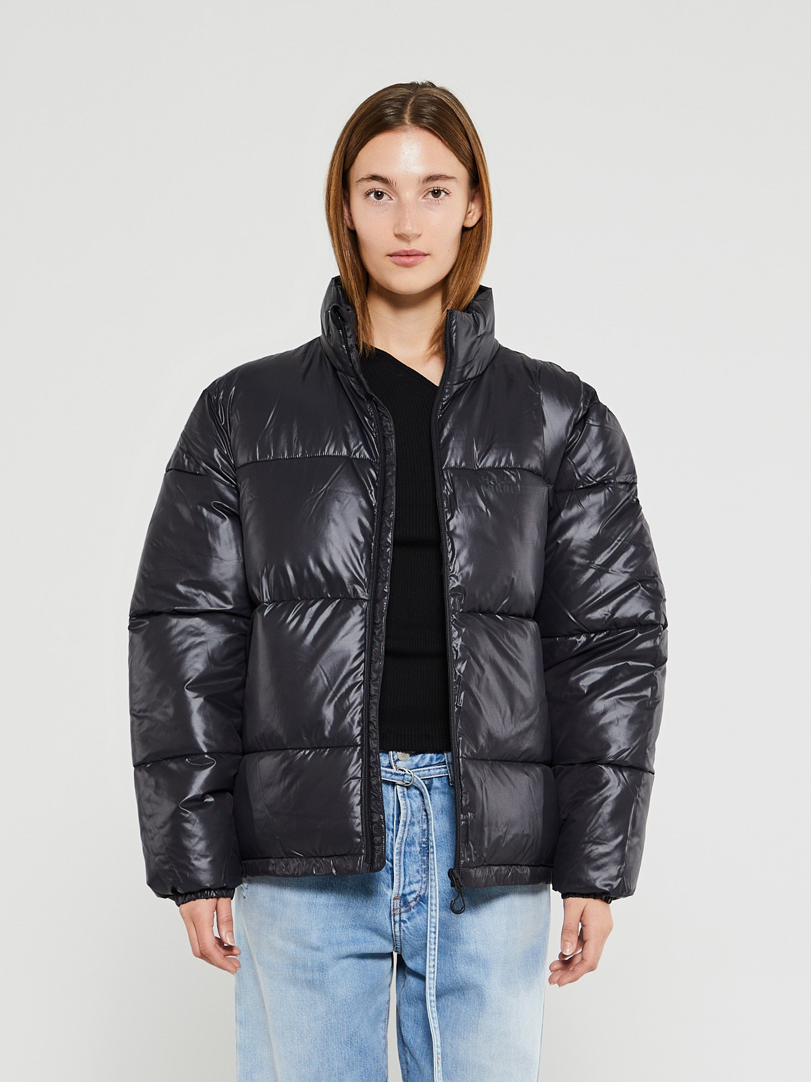 Boxy Thermolite Puffer Jacket in Black