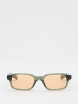 Flatlist - Hanky Sunglasses in Crystal Duck Green and Faded Orange Lens