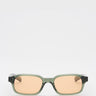 Flatlist - Hanky Sunglasses in Crystal Duck Green and Faded Orange Lens