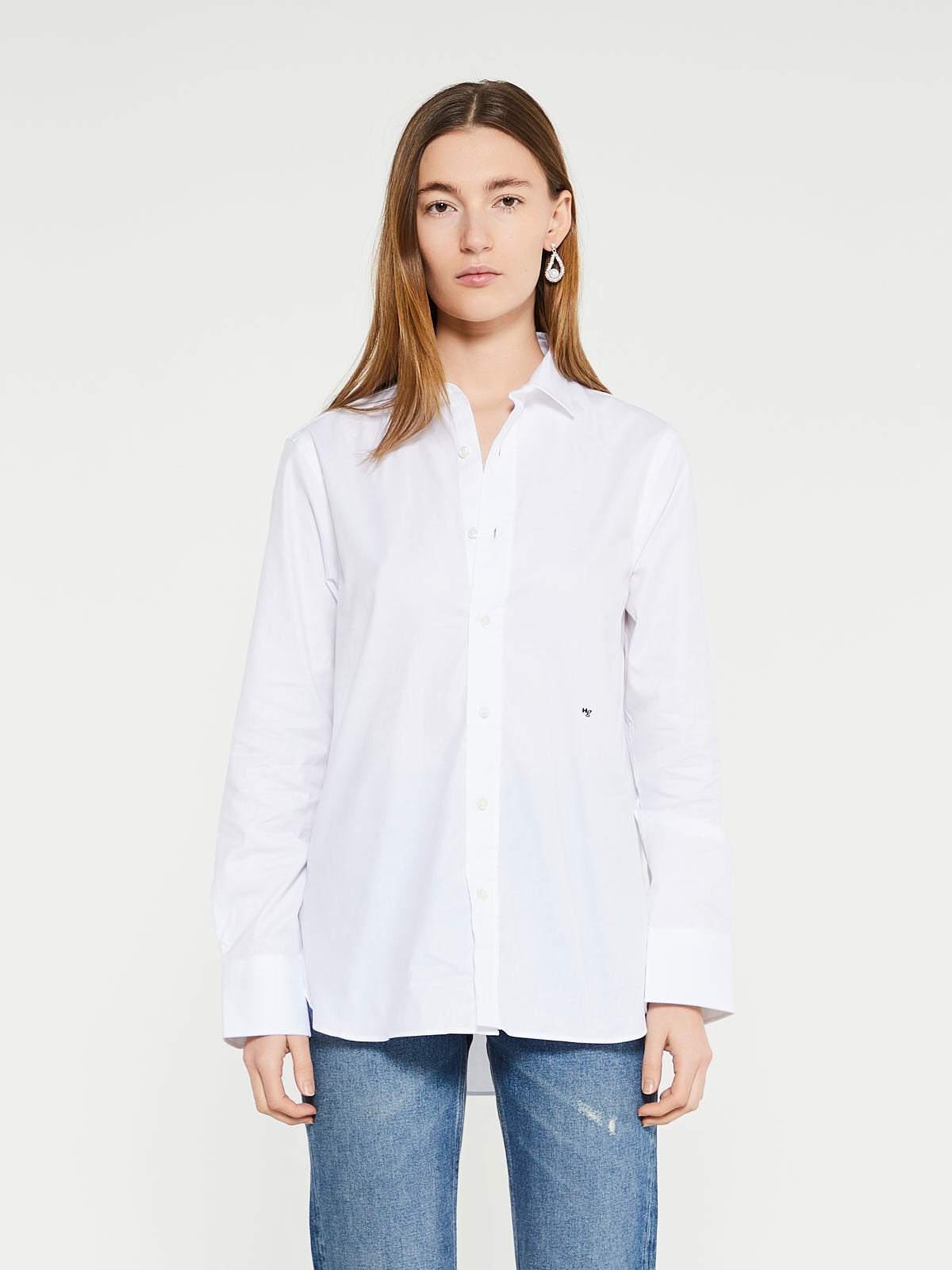 HommeGirls - Classic Long Shirt in White
