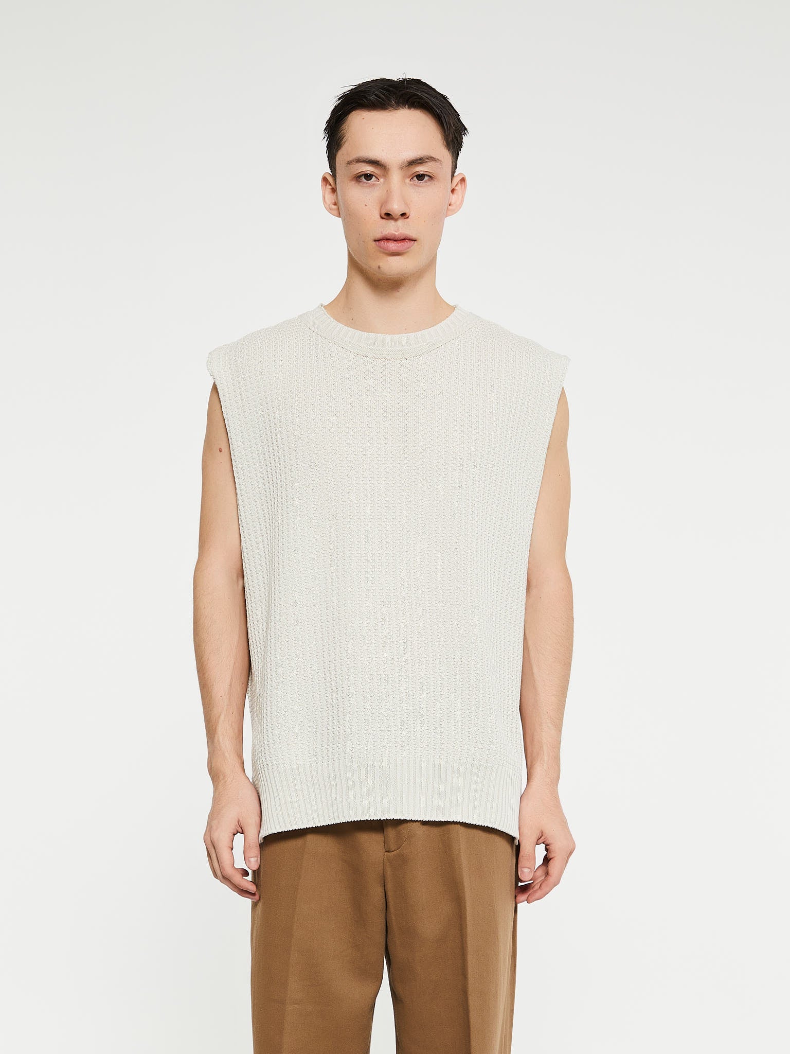 Homme Plissé Issey Miyake -Common Knit in White
