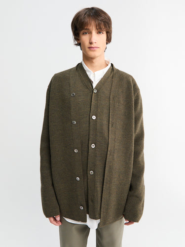 Comme des Garçons Homme Plus - Cardigan vest Sweater in Top Khaki