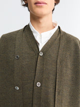 Comme des Garçons Homme Plus - Cardigan vest Sweater in Top Khaki