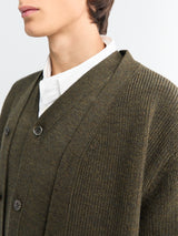 Comme des Garçons Homme Plus - Cardigan vest Sweater in Top Khaki