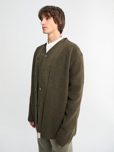 Comme des Garçons Homme Plus - Cardigan vest Sweater in Top Khaki