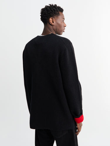 Comme des Garçons Homme Plus - Wool Nylon Sweater in Black
