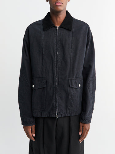Comme des Garçons Homme - Cotton Zip Jacket in Black