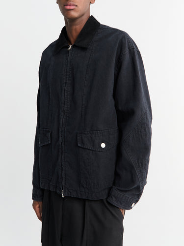 Comme des Garçons Homme - Cotton Zip Jacket in Black