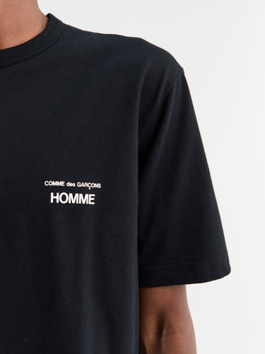 Comme des Garçons Homme - Chest Logo T-Shirt in Black