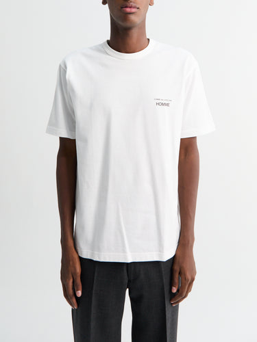 Comme des Garçons Homme - Chest Logo T-Shirt in White