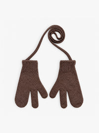 Horses - Knit Gloves in Coffee