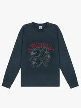 Sauna - Hound LongSleeve T-Shirt in Washed Black