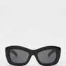 Flatlist - Inez Sunglasses in Solid Black and Solid Black Lens