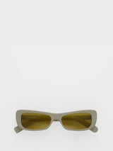 Jacquemus Eyewear - Capri Sunglasses in Matt Putty, Silver and Amber