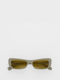 Jacquemus Eyewear - Capri Sunglasses in Matt Putty, Silver and Amber