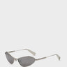 Jacquemus Eyewear - Bambino Metal Sunglasses in Silver, Matt White and Silver