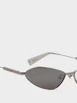 Jacquemus Eyewear - Bambino Metal Sunglasses in Grey Metal