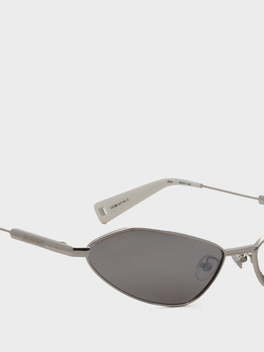 Jacquemus Eyewear - Bambino Metal Sunglasses in Silver, Matt White and Silver