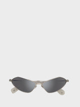Jacquemus Eyewear - Bambino Metal Sunglasses in Silver, Matt White and Silver