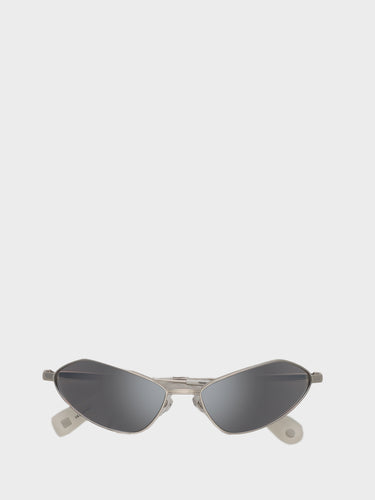 Jacquemus Eyewear - Bambino Metal Sunglasses in Silver, Matt White and Silver