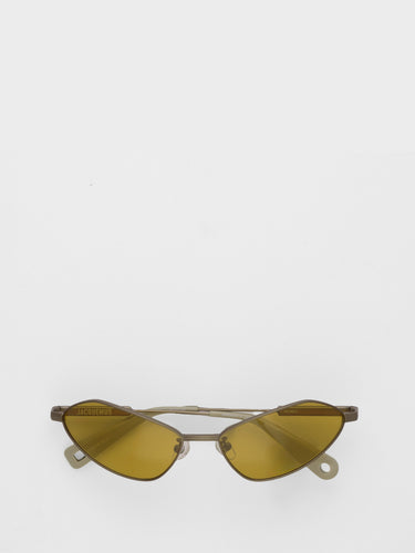 Jacquemus Eyewear - Bambino Metal Sunglasses in Matt Putty, Shiny Putty and Amber