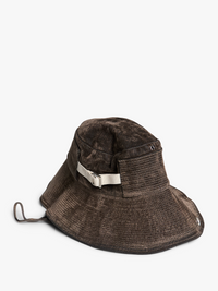 Jacquemus - Le Bob De-Nimes Velvet Bucket Hat in Khaki