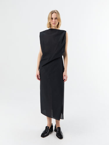 Jacquemus - La Robe Drap Dress in Black