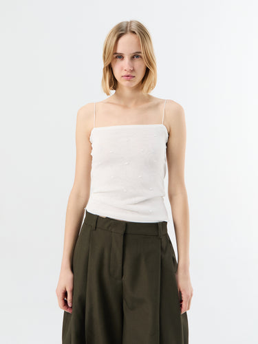 Jacquemus - La Maille Plumetis top in Off White