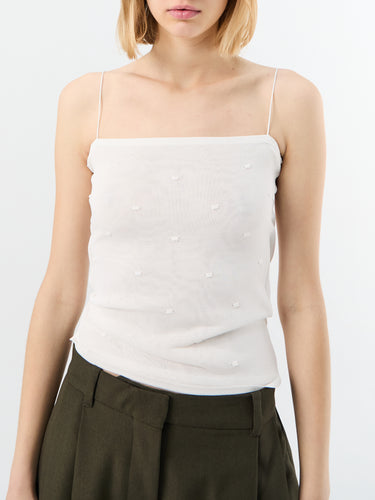 Jacquemus - La Maille Plumetis top in Off White