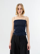 Jacquemus - La Maille Plumetis top in Dark Navy